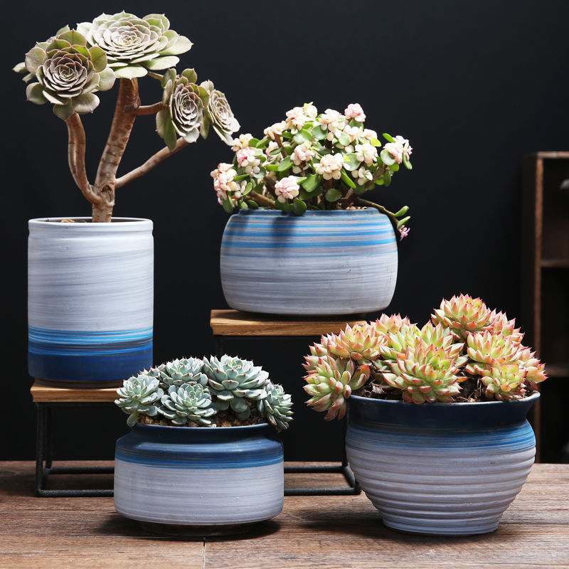 Fleshy Flower Pot Ceramic Purple Sand Special Clearance Large Diameter Coarse Pottery Breathable Household Creative New Meat Plant Pot Fleshy Flower Pot Ceramic Purple Sand Special Clearance Large Diameter Coarse Pottery Breathable Household Creative New Meat Plant Pot