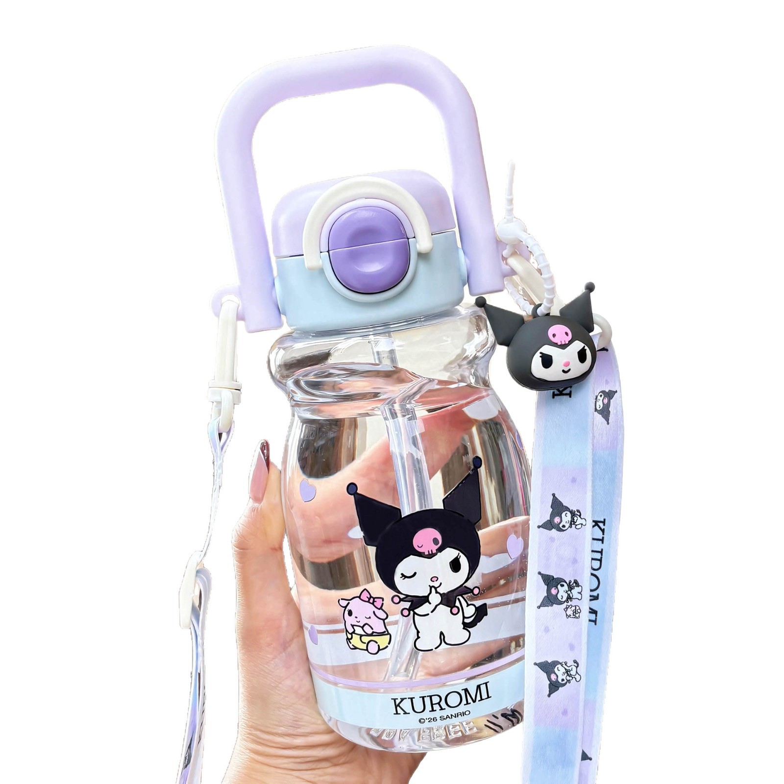 Sanliogou taza de agua para niños verano nuevo tipo de taza de paja de doble bebida de gran capacidad para estudiantes en la escuela especial hervidor de agua de tramo inclinado