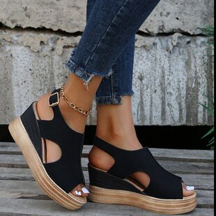 Summer high sandals, Amazon, plus size