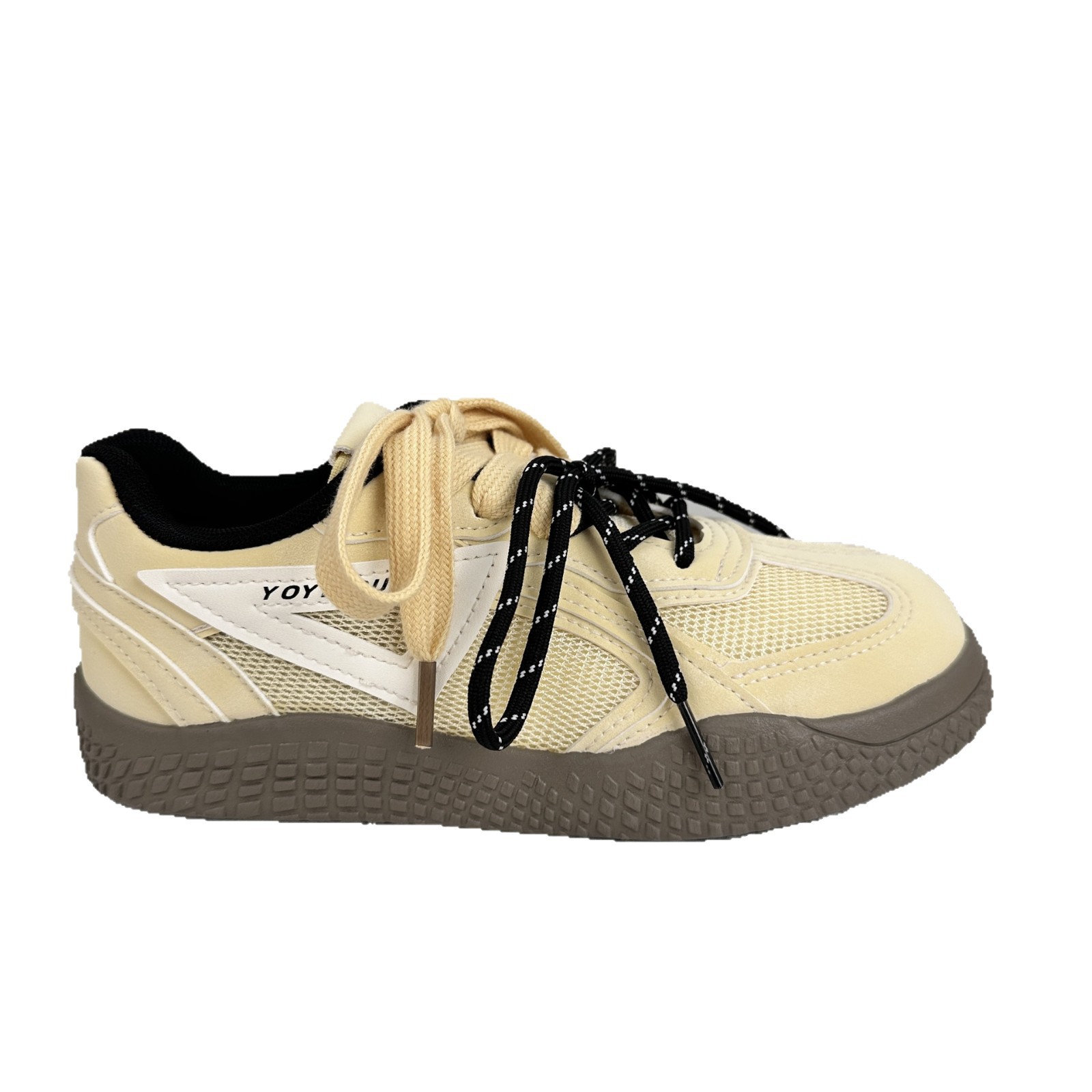 Zapatos de skate para mujeres de 2025 nuevos zapatos blancos de verano, zapatos casuales de malla, zapatos deportivos de suela gruesa