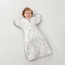新生婴儿抱被襁褓防惊跳睡袋纯棉春秋宝宝多功能两用袖四季一体式