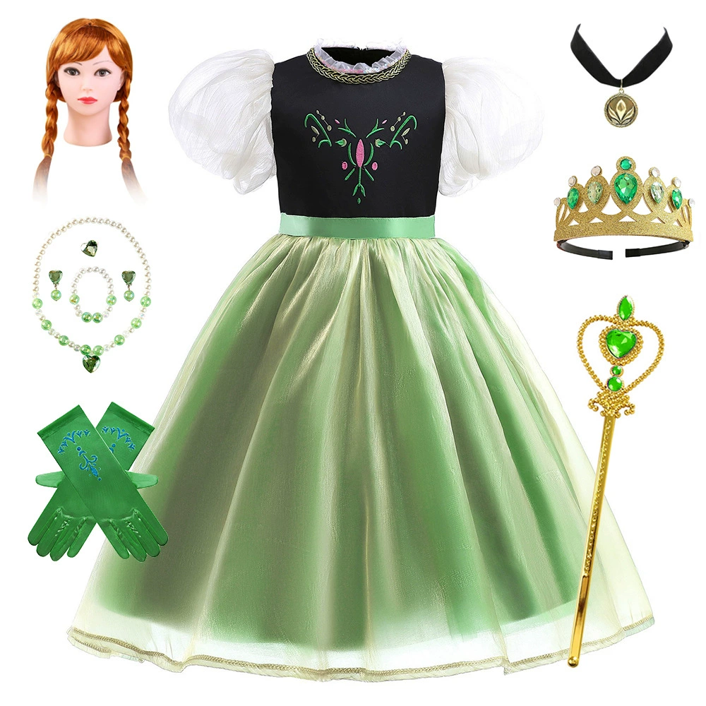 Детская одежда Frozen, платье принцессы Анны, платье для выступлений