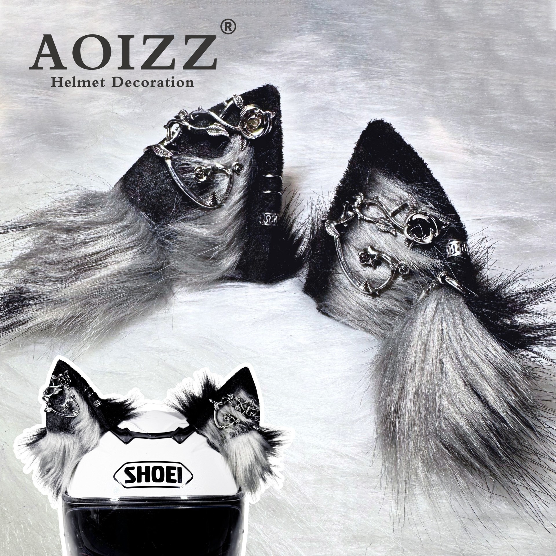 Auto Parts and Accessories, Other Cat Ear Detachable - thorn-rose-wolf-ears