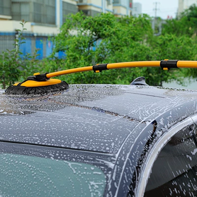 Car cleaning tools — Car wash mop retractable curved rod