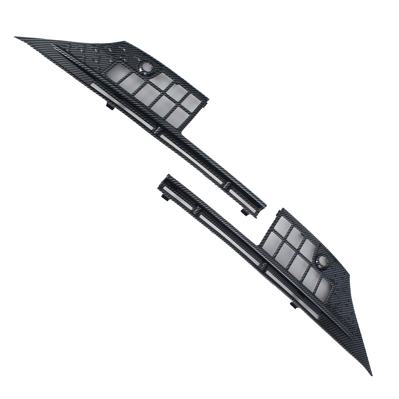 Suitable for 23 Models of Mercedes-Benz Glc Front Bumper Lower Insect-Proof Net Car Exterior Decoration Parts Painted Black Carbon Fiber Modification