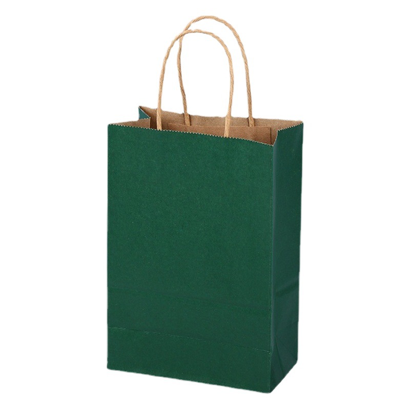 Bolsa de papel Kraft de color bolsa de regalo de embalaje engrosada bolsa de compras catering para llevar bolsa de embalaje bolso de té de leche