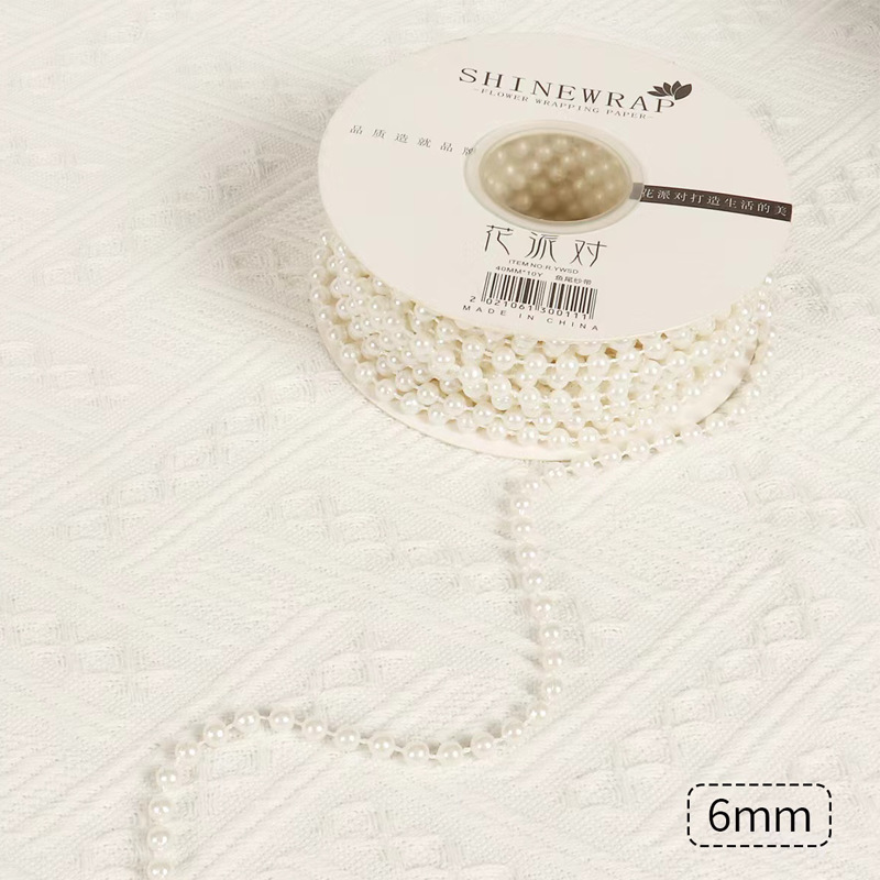 Día de san valentín ramo de cadena de perlas de imitación con cuentas flor accesorios de embalaje material decorativo bricolaje joyería de perlas florales