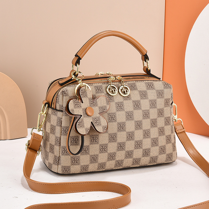 Shoulder Bag, New Arrival Classic Pattern Large Capacity Boston Pillow Bag, Hand-held Shoulder Crossbody Women's Bag_voghion.com
