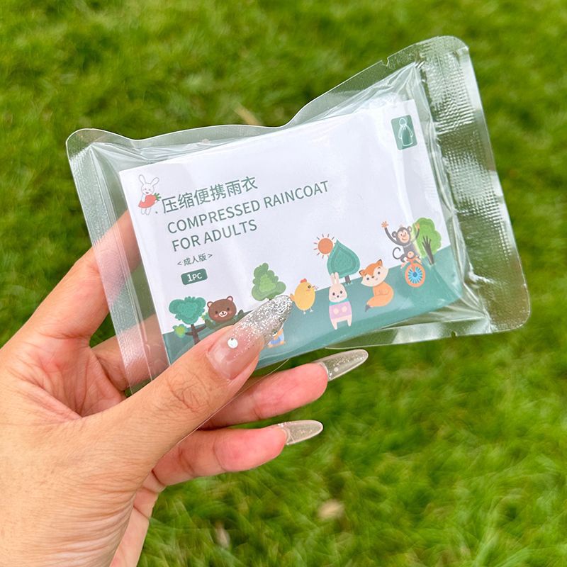 Disposable Raincoat Thickeneded Long Full Body Adult Student Kidsren Fishing Rafting Transparent Portable Card Poncho