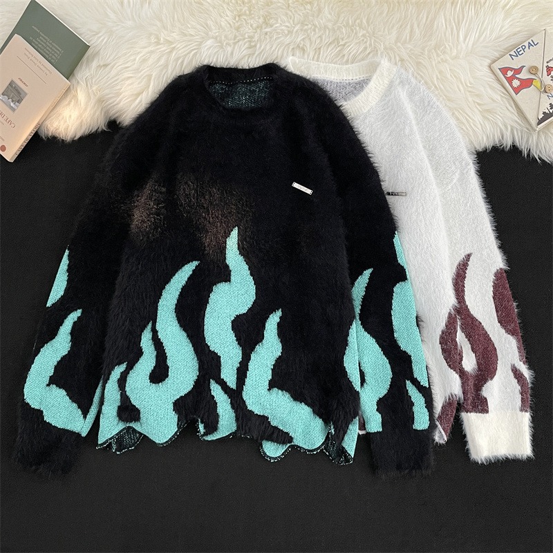Trend design knitted sweater hip-hop style