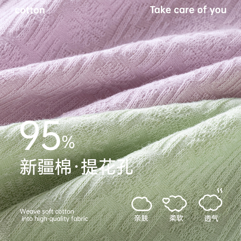 Niñas de algodón puro antibacteriano de cintura alta nueva cintura media-alta vientre entrepierna de algodón sin costuras calzoncillos de gran tamaño refrescantes