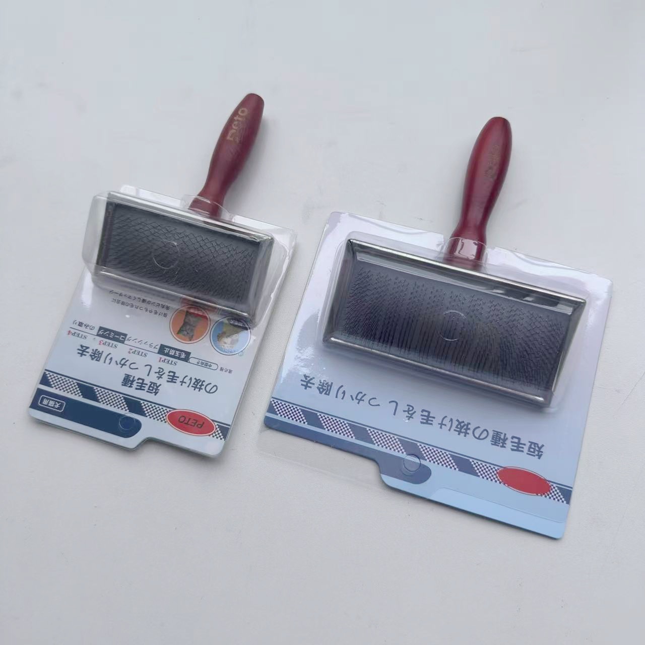 포장이 포함된 일본 단일 나무 빗