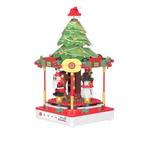 Compatible with LEGO Building Music Box 1301 Lion Kick Point Children's Assembly Toy Dragon Year Spring Festival Gift Wholesale