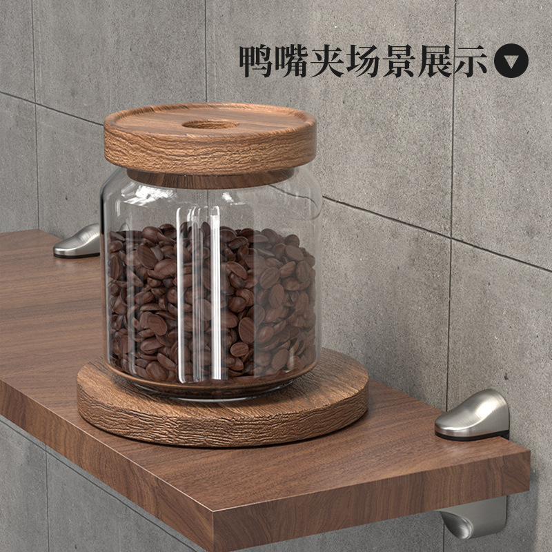 玻璃夹固定夹子卫生间墙壁层板夹F夹托卡槽鸭嘴夹可调节隔板卡扣|undefined