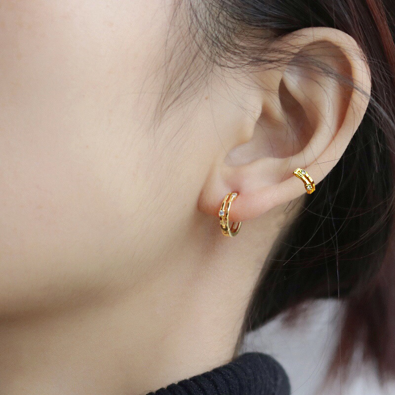 Shiny Small Cuff Bone Ear Studs For Women High End Jewelry_voghion.com