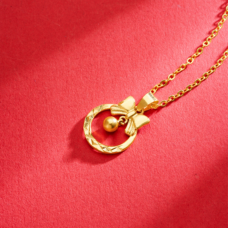 Princesa en la carrera arco campana colgante lindo todo partido donut nicho dulce DIY joyería Vietnam arena oro