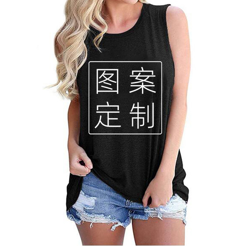 Spot cross-border loose sleeveless shirt women a order Amazon solid color vest to figure to make a generation of hair Spot cross-border loose sleeveless shirt women a order Amazon solid color vest to figure to make a generation of hair