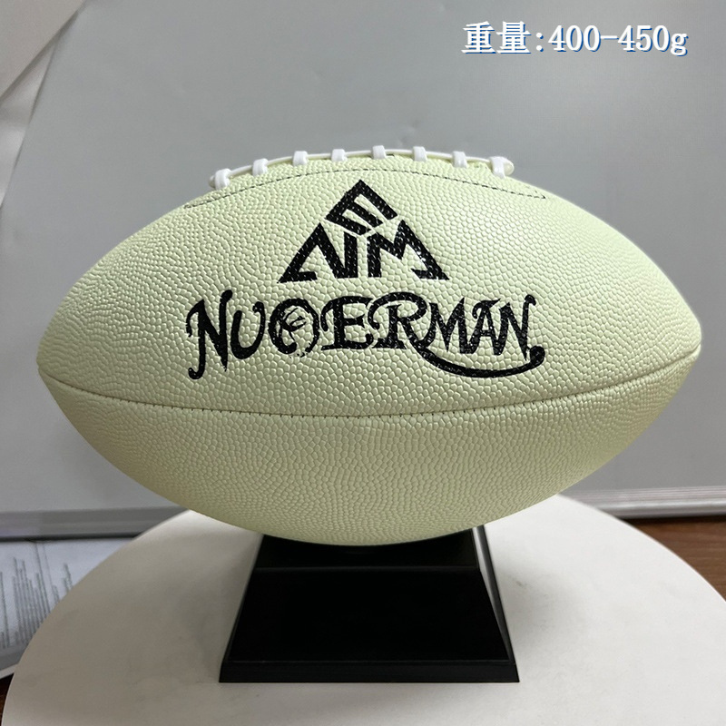 Pu Luminous Football American Football Authentic Adult Size 9 Engraved Custom Birthday Gift Training Game Ball
