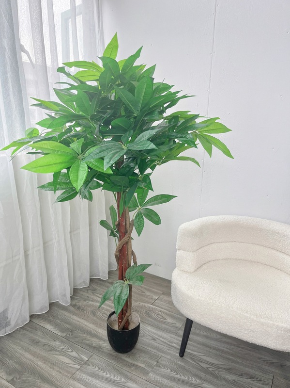 幸運の木盆栽本物の木の幹人工植物床置きホームセットフラワーエントリーガーデン|undefined