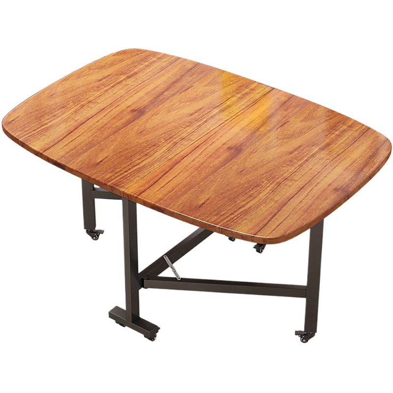 Casa de tres veces mesa plegable móvil y silla pequeño apartamento móvil plegable mesa de comedor y silla con ruedas simple mesa triple y silla