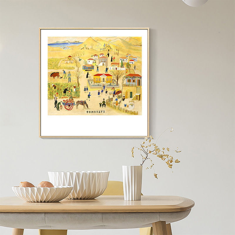 Spiros Niche Light Luxury Art Decorative Painting Living Room Painting Dining Room Square Landscape Painting Bedroom Mural Painting