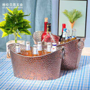 Factory direct supply hotel creative gold ingot ice bucket electroplating stainless steel ice bucket bar beer champagne bucket ice bucket