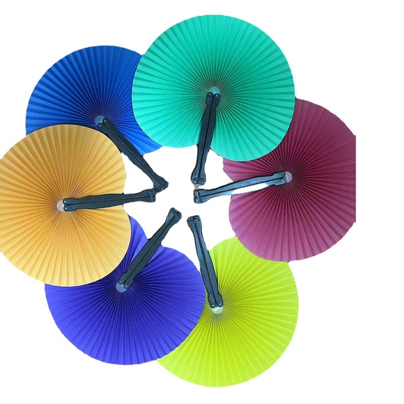 Цветной веер YS, круглый веер, бумажный веер, складной веер, европейский и американский свадебный веер, веер в форме сердца, трансграничный веер