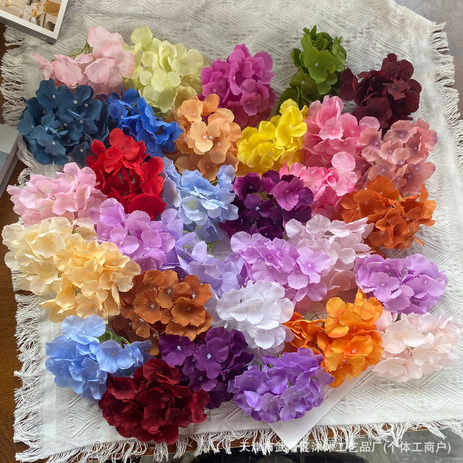 仿真绣球花头 27片花朵仿真花花墙婚庆婚礼装饰拍摄道具批发花环