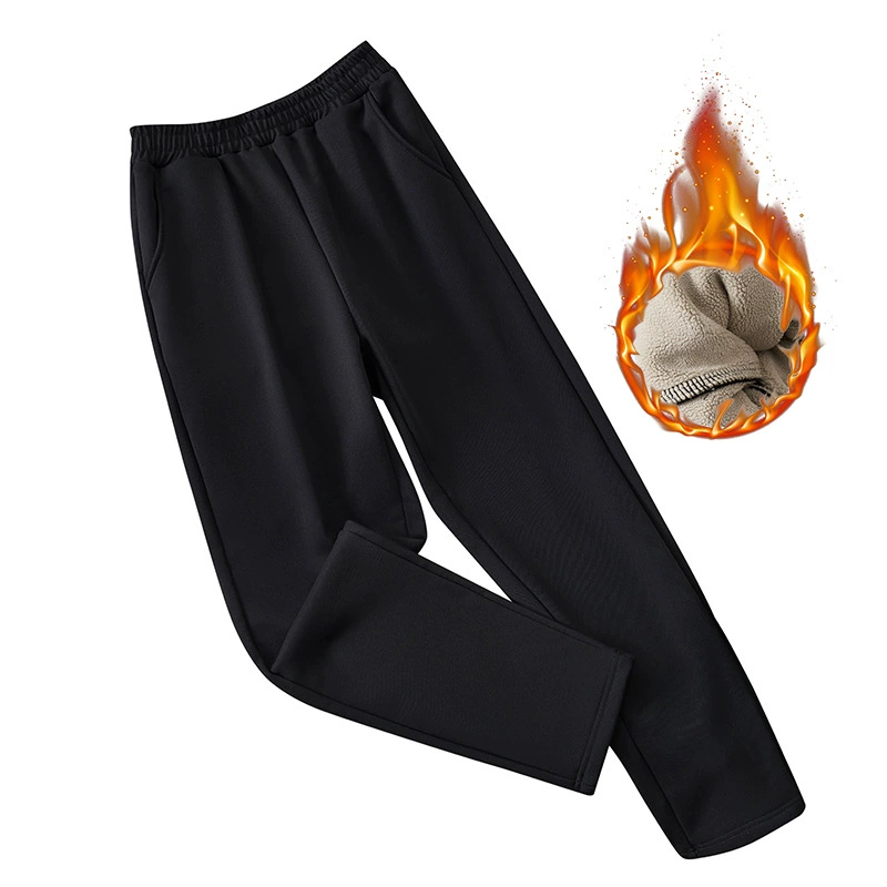 Winter extra large fitted trousers, plus size, high waist