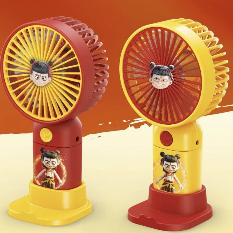 Small cartoon handheld table air fan, new collection