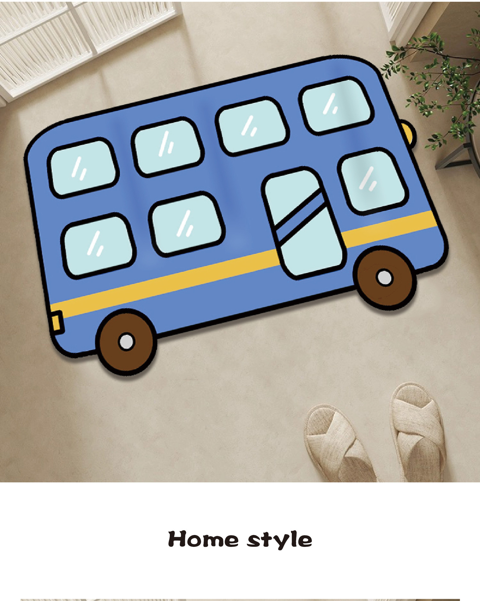 Cartoon creative car special-shaped floor mat absorbent quick-drying diatom mud soft mat Internet celebrity cute ins carpet