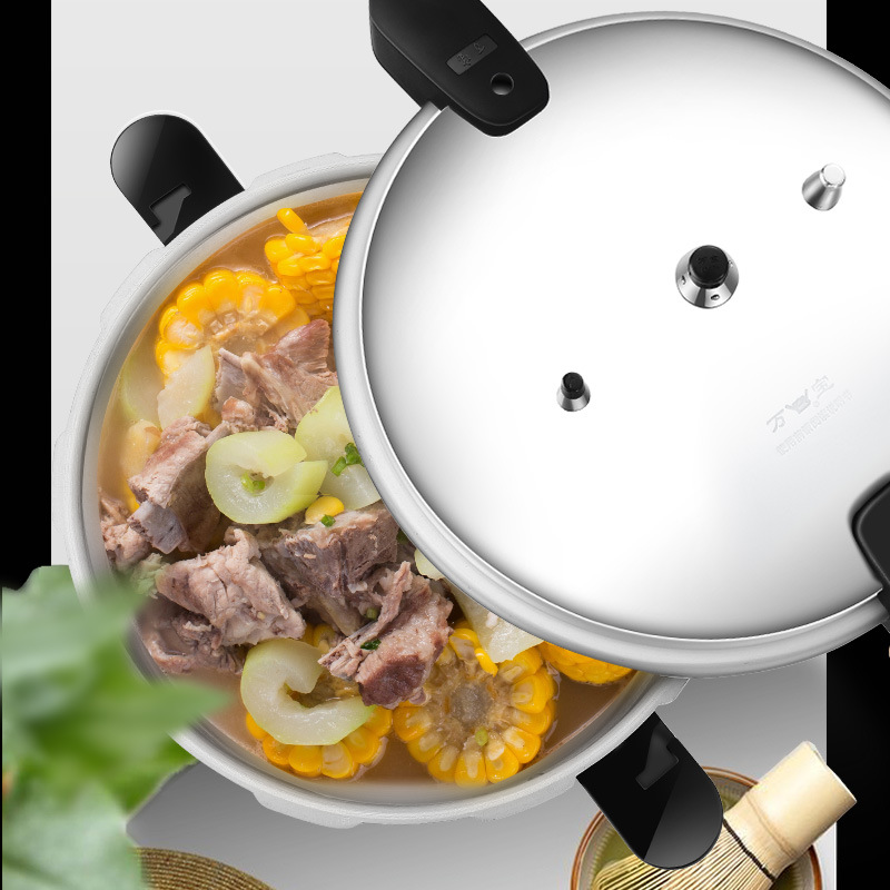 Wanbao High-Pressure Thickened Pressure Cooker Large Capacity Commercial Pressure Cooker Universal for Gas and Electric Stoves Rice Steamer Stew Pot