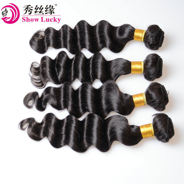 Cross Border Wig Peruvian Hair 10a Peruvian Loose Deep Human Hair Bundles