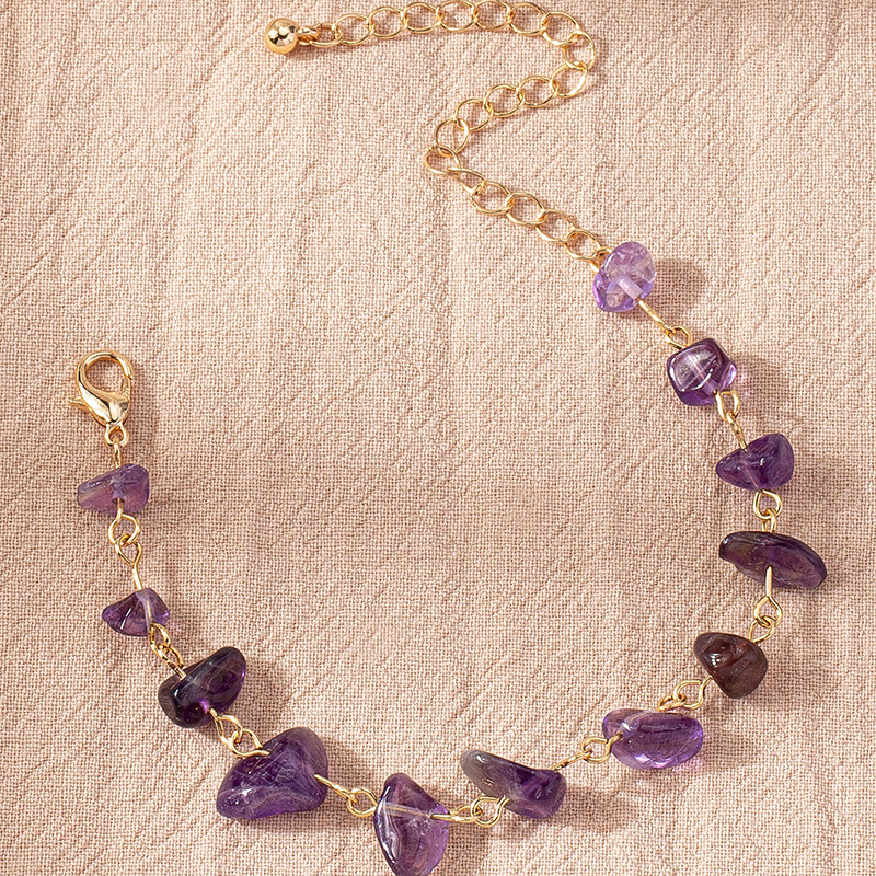 Simple Style Geometric Metal Metal Button Artificial Crystal Bracelets 1 Piece