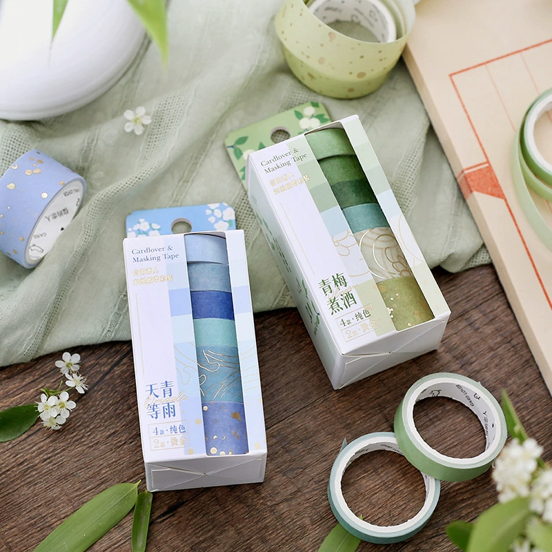 Letter's lover and paper tape set Four seasons heavy color solid color simple basic traditional color national style base combination