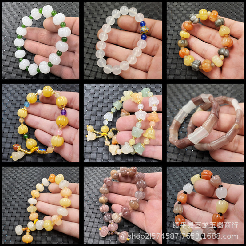 Xinjiang Hotan White Jade round beads Jade suet platinum jade bracelet colorful bracelet Magnolia bracelet a variety of batches Xinjiang Hotan White Jade round beads Jade suet platinum jade bracelet colorful bracelet Magnolia bracelet a variety of batches