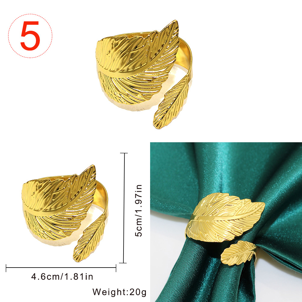 17g Weight Napkin ring Kitchen and drinking utensils 1 Piece Quantity Daily Occasion Metal Material Geometric Pattern Casual Style Casual Geometric Metal Napkin Ring 1 Piece 4