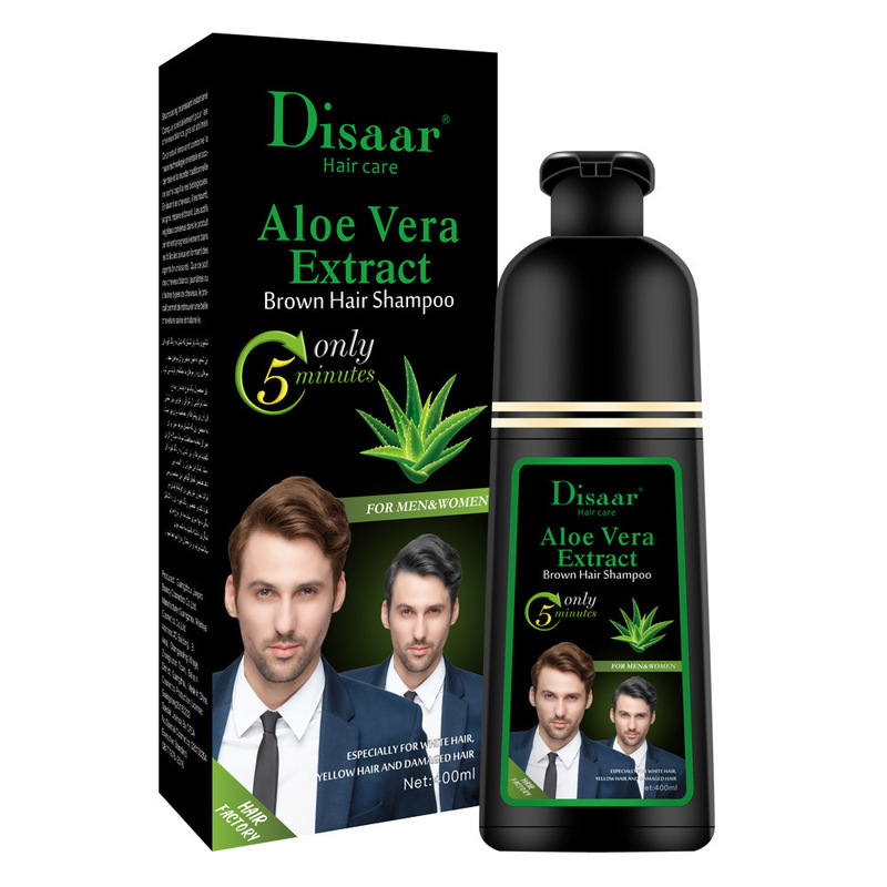 跨境一支黑Balck Hair Dye Shampoo植物染发剂膏梳洗发水染发变黑|undefined
