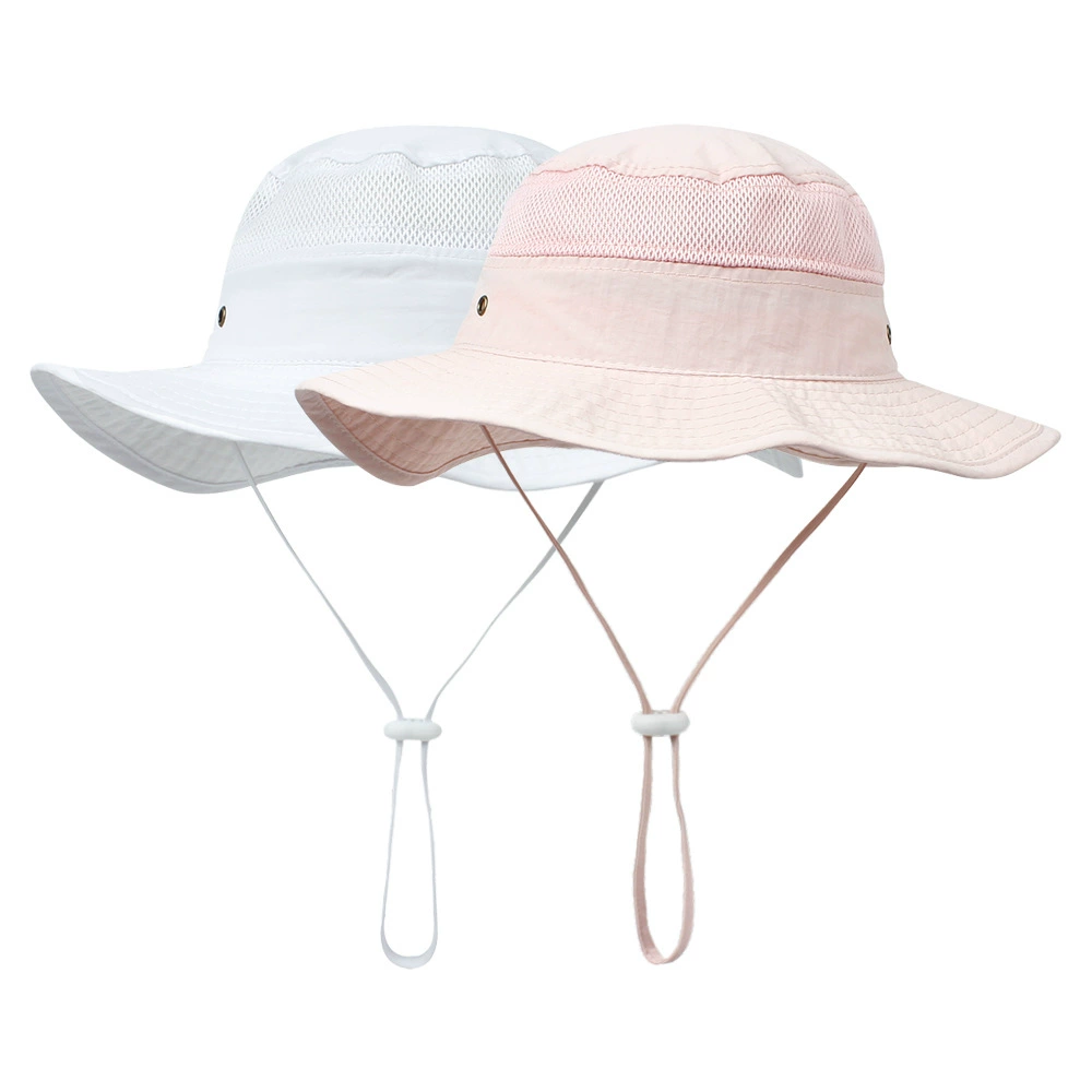 2021 Summer Boonie Bucket Hats For Kids Fisherman Hats With Wide Brim Sun Fishing Bucket Hat Breathable mesh polyester quick cut baby essential 