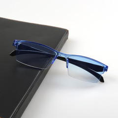 Smart zoom frameless edge reading glasses for traveling, street vendor anti-blue light comfortable all-in-one reading glasses for street vendors