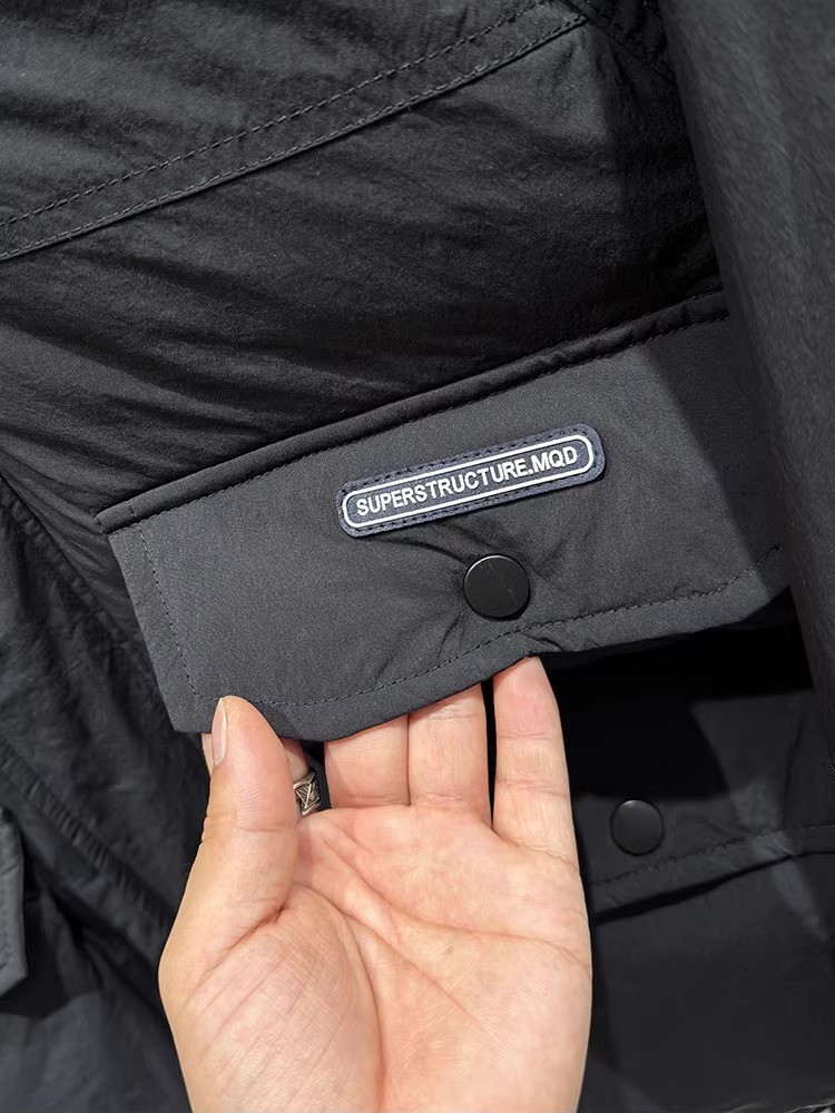 品質のシンボル! 杭州の高さ90% 白鴨絨毛秋冬装質感工装男性立襟ダウンジャケット潮002