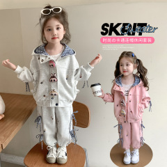 女童秋装2025新款套装洋气儿童网红运动休闲两件套女孩春秋衣服潮