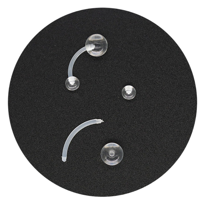 Acrylic transparent invisible navel nail UV navel ring soft rod piercing jewelry navel nail jewelry wholesale