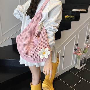 Large Capacity Woven Bag 2025 New High Color Value Shoulder Underarm Bag Women's Summer Seaside Leisure Holiday Beach Bag