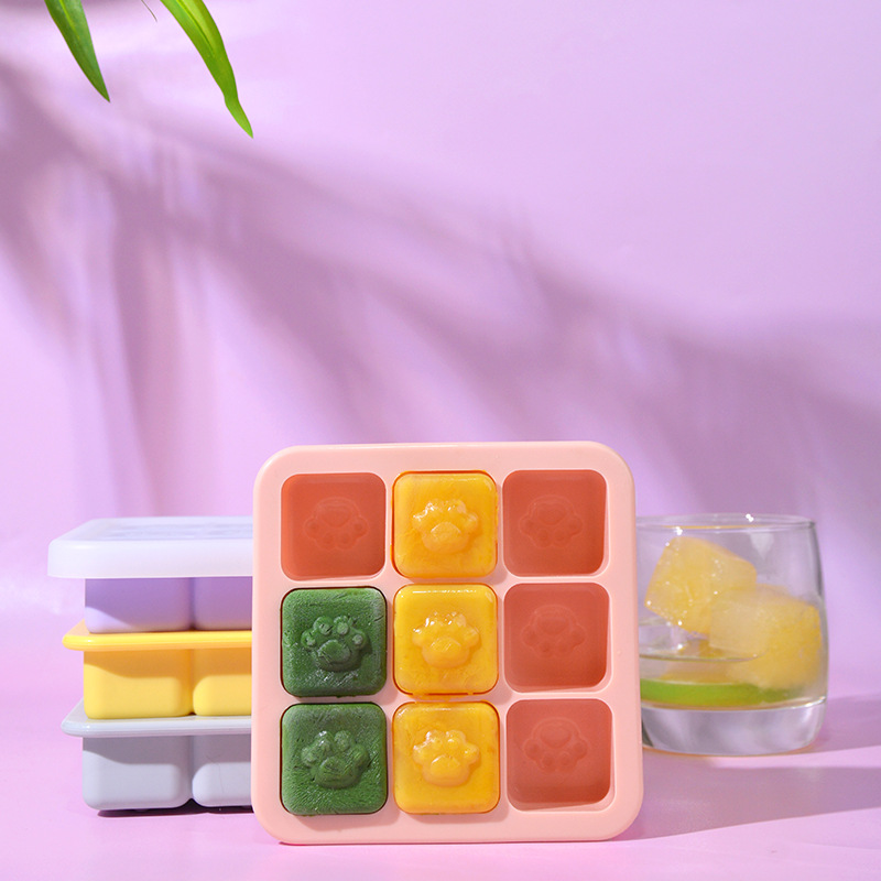 Sanxin garra bandeja de hielo Dispositivo de almacenamiento de hielo de silicona multifunción jalea suplemento alimenticio pastel al vapor caja de silicona procesamiento personalización