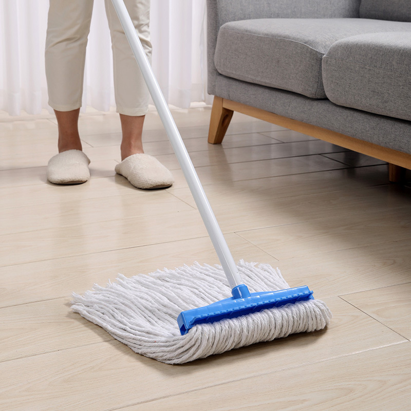 Floor Mop Dry and Wet Cotton Floor Mop Old-Fashioned Cotton Thread Mop Mop Head Removable Chuck Removable and Washable Wooden Floor Mop Water Mop