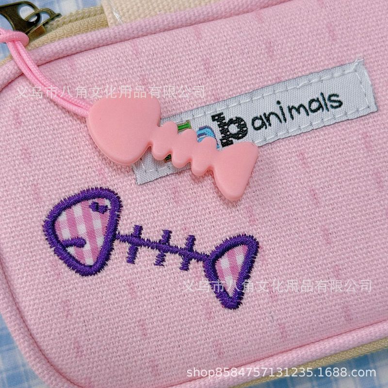 菲比猫笔袋韩版卡通小猫咪笔袋学生大容量多层文具盒小学生文具|undefined