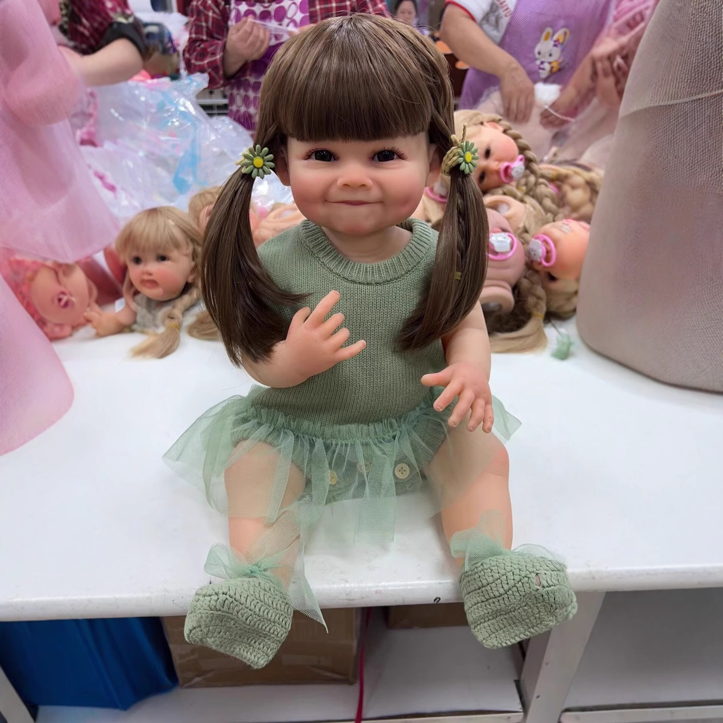 Muñeca de silicona de 55 cm, bañable, Raya, muñeca reborn, comercio electrónico transfronterizo, almacén en el extranjero, dropshipping