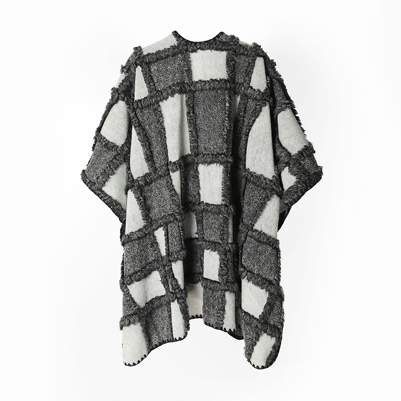 Nuevo nicho de moda blanco y negro empalmado mantas siesta mantas sofá mantas casuales mantas mantas gruesas