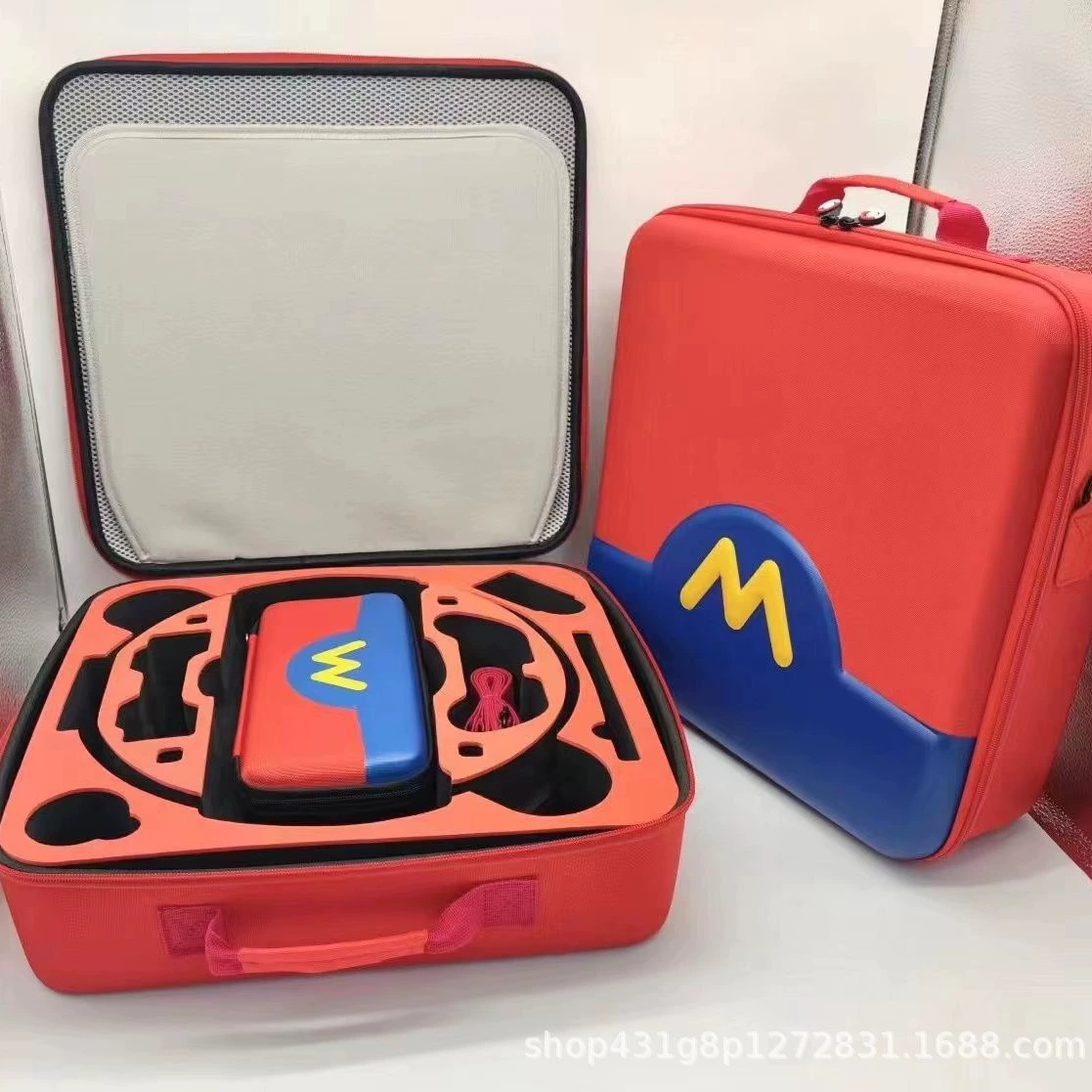 Organizer bag for gym, game console with accessories, storage box, fall protection